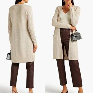 Theory Torina C Linen Cashmere Cardigan Sweater Medium
